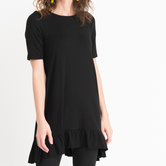 NWT Agnes & Dora Black Ruffle Tunic - Picture 1 of 4